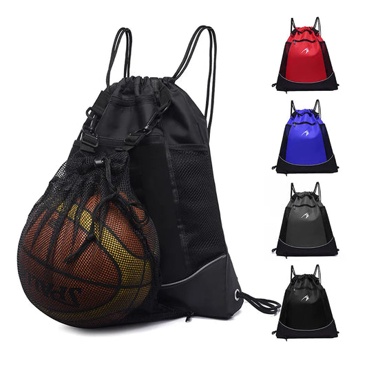 Portable Gym Bag Man Large Capacity Drawstring Backpack Convenient Basketball Bag Lightweight Sports Bag Gym Accessories